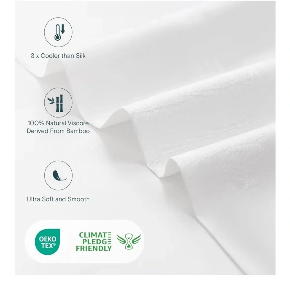 Luxury Bamboo White Sheet Set 072